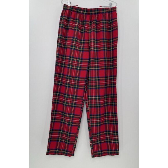 Lands' End Kids Flannel Pajama Pants Size 20 Red‎ Unisex - Picture 1 of 8